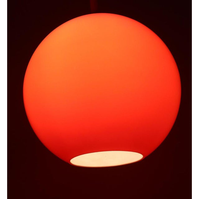 Red Glass Sun Ball Hanging Lamp, Germany, 1960s For Sale - Image 10 of 18