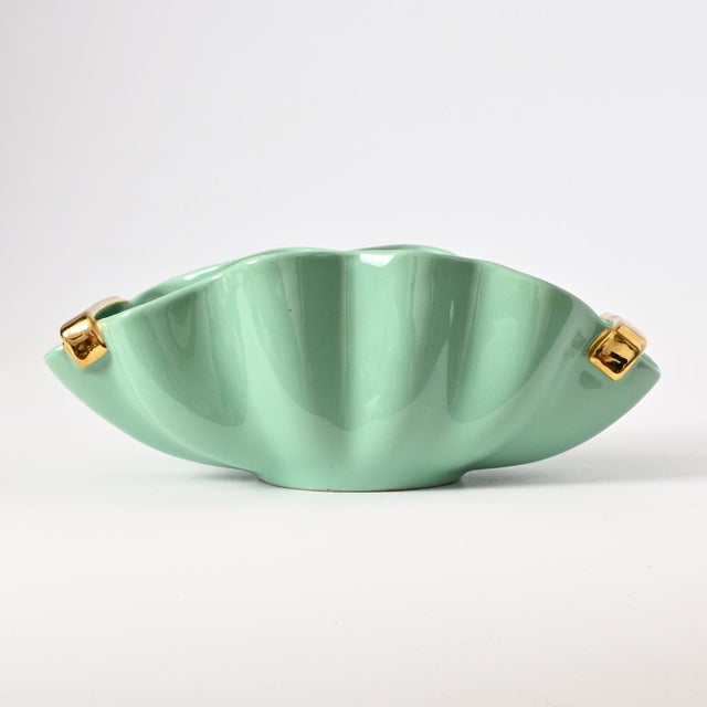 Vintage Mint Green Ceramic Bowl from Cantagalli, 1950s For Sale - Image 11 of 12