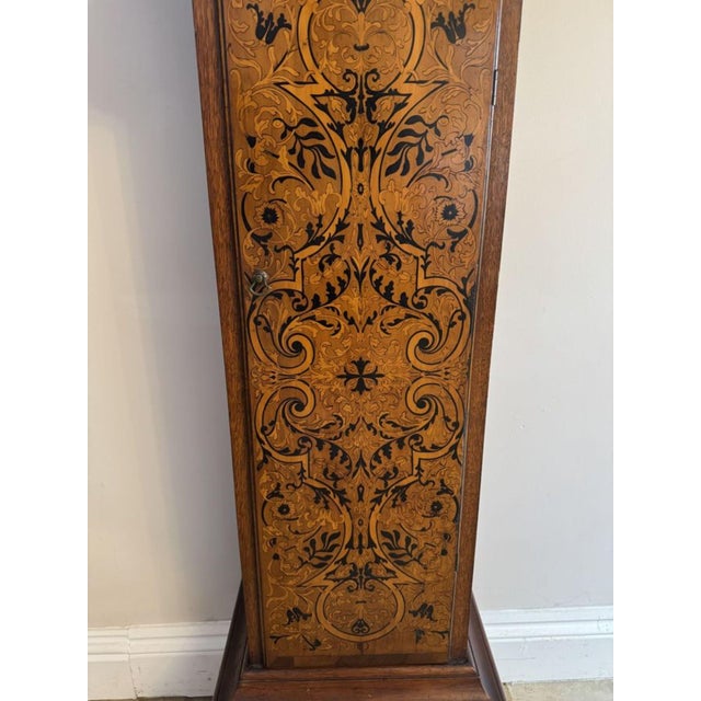Edwardian Musical Inlaid Marquetry Grandmother Clock, 1900s For Sale - Image 4 of 8