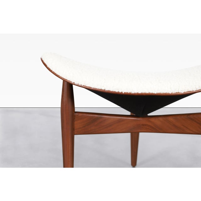 Danish Modern Reclining Lounge Chair and Ottoman by h.w. Klein for Bramin, 1960s For Sale - Image 11 of 12
