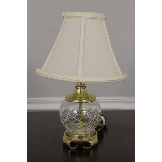 Waterford Attributed Unsigned Crystal Table Lamp Chairish