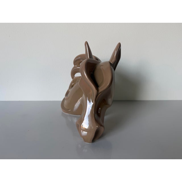 1980s Jaru Glazed Ceramic Horse Head Sculpture For Sale - Image 4 of 11