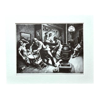 Vintage 1939 Print in 11x14 Mat: Thomas Hart Benton, "Frankie and Johnny" For Sale