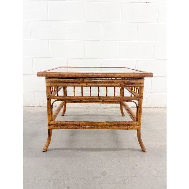 Brighton Pavilion Mid 20th Century Brighton Pavilion Style Bamboo Side Table Mersman Style Tables 2 For Sale - Image 4 of 9