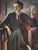 A large life size portrait by California artist Ejnar Hansen (b.1884-d.1965). An Expressionist style portrait of a seated...