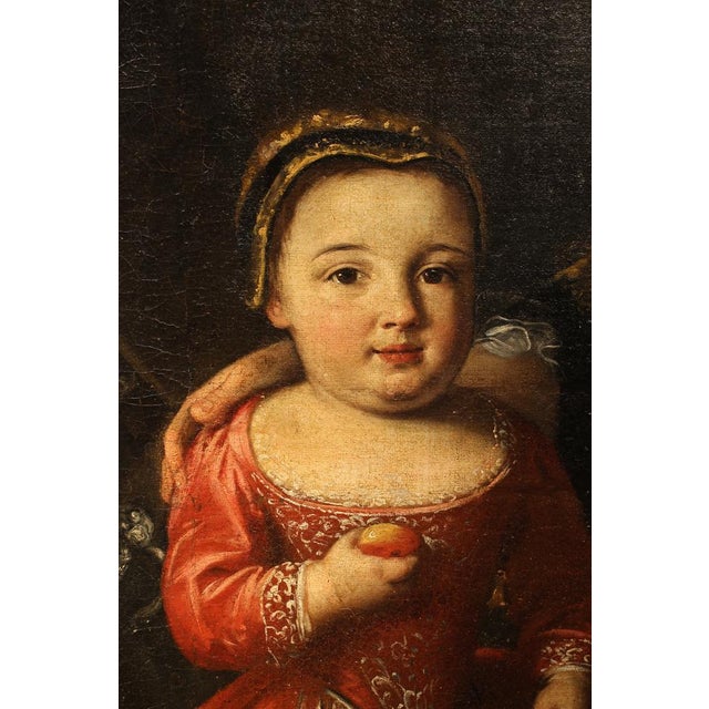 Lucia Casalini Torelli, Portrait of the Italian Noble Family of Zanardi, 1740, Oil on Canvas For Sale - Image 4 of 6