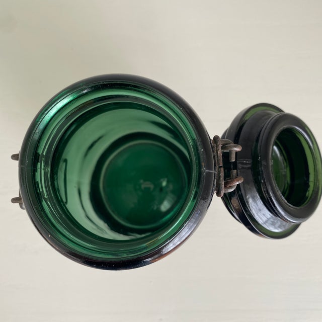 Antique French La Lorraine Green Glass Canning Jar - One Litre For Sale - Image 11 of 12