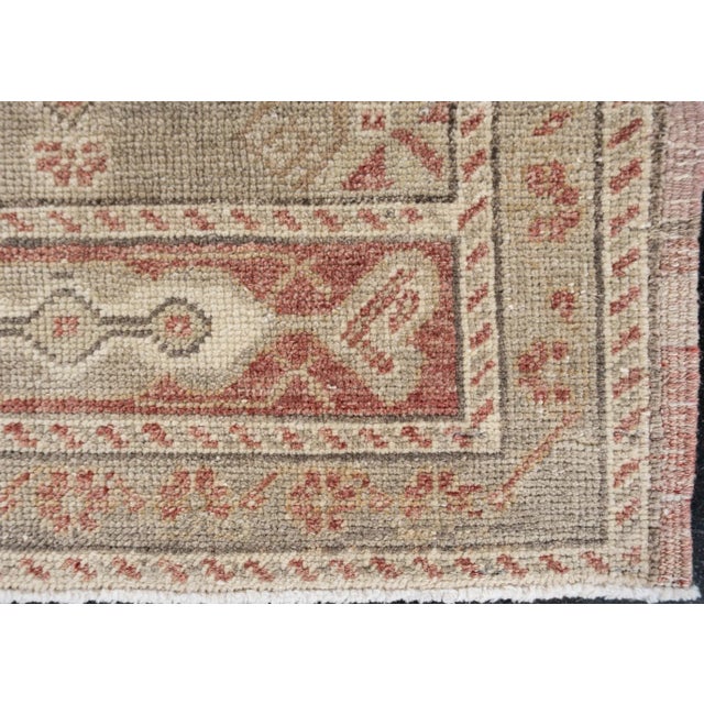 Early 21st Century Oriental Hand Knotted Vintage Turkish Mini Rug 1'8" x 3'4" For Sale - Image 5 of 6