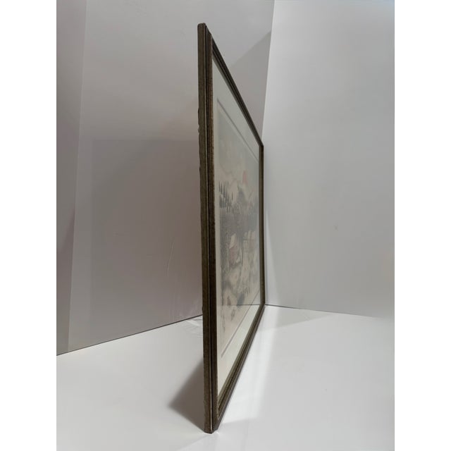Mid 20th Century Cuca Romley Winter Solstice Hand Colored Etching Signed Limited Edition Framed For Sale - Image 9 of 11