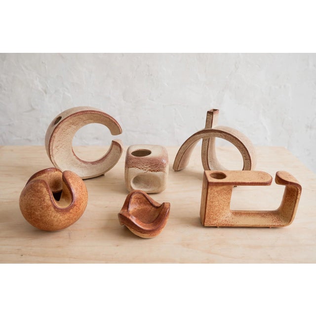 Set of 6 ceramics by Roberto Rigon for Bertoncello Intact, original, and well-preserved For those who love to seek beauty...
