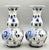 Ceramic Lobed Bulbous Dutch Delft Vases Hand Painted, a Matched Pair For Sale - Image 7 of 10