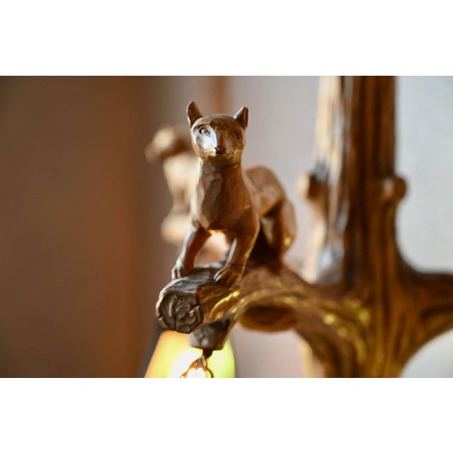 Vintage Carved Wooden Pendant Light in Black Forest Style, 1960s For Sale - Image 4 of 18