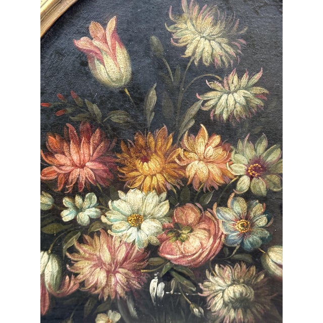 Still Life with Bouquet of Flowers, 1800s, Oil Painting on Canvas, Framed For Sale - Image 8 of 13
