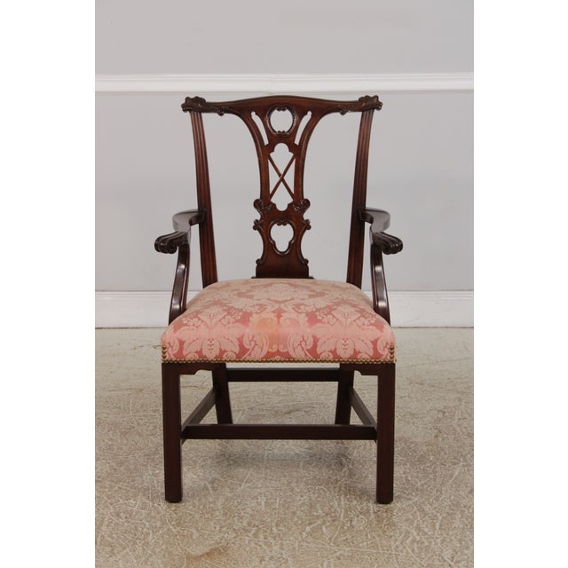 Chippendale Set of 8 Kindel Chippendale Mahogany Dining Chairs For Sale - Image 3 of 18