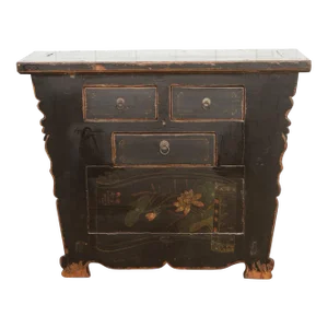 Antique Painted Black Mongolian Dresser