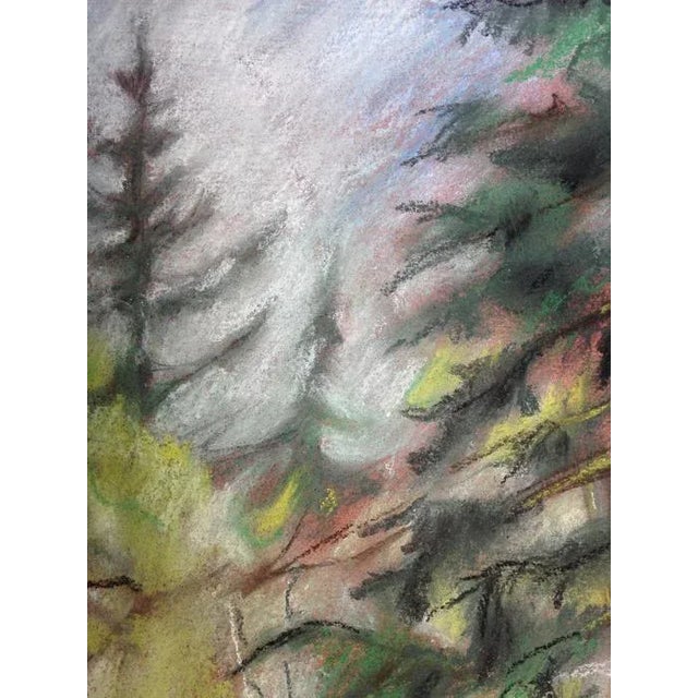 "Hidden Wetland". Landscape pastel sketch of a dense forest on 12" x 16" prepared watercolor paper. Mixed media of gesso,...