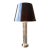 Late 20th Century Sally Sirkin for J. Robert Scott Glass and Polished Nickel Lamp With Glossy Parchment Shade For Sale