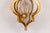 Mid 20th Century Mid Century Modern French Gilt Metal Three-Light Lantern with Scrolling Effects, Wired For Sale - Image 10 of 12