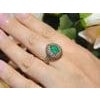 Bochic "Orient" Vintage Emerald & Fancy Yellow Sapphire Ring Set In 18K Gold & Silver, Size 6.5 For Sale - Image 16 of 18