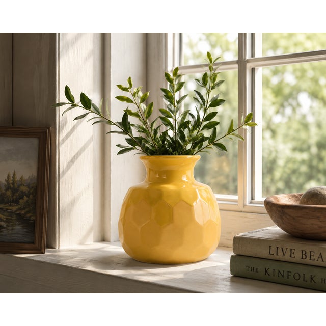 Ceramic Golden Bee Ceramic Vase- Medium For Sale - Image 7 of 10