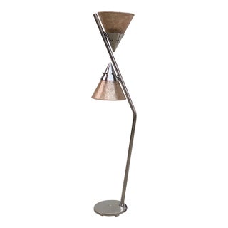 Art Deco Era Chrome and Mica Floor Lamp by Rudolf Wendel For Sale