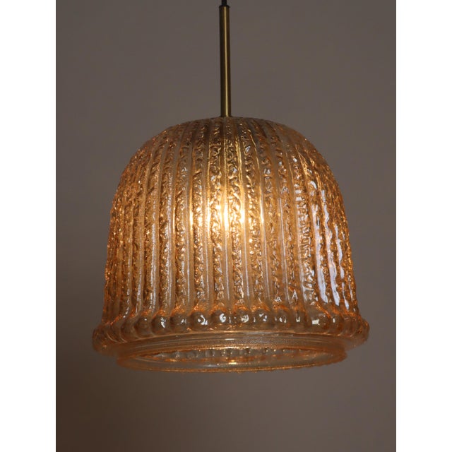 Golden Pendant Lamp from Limburg Glashütte, 1980s For Sale - Image 14 of 16