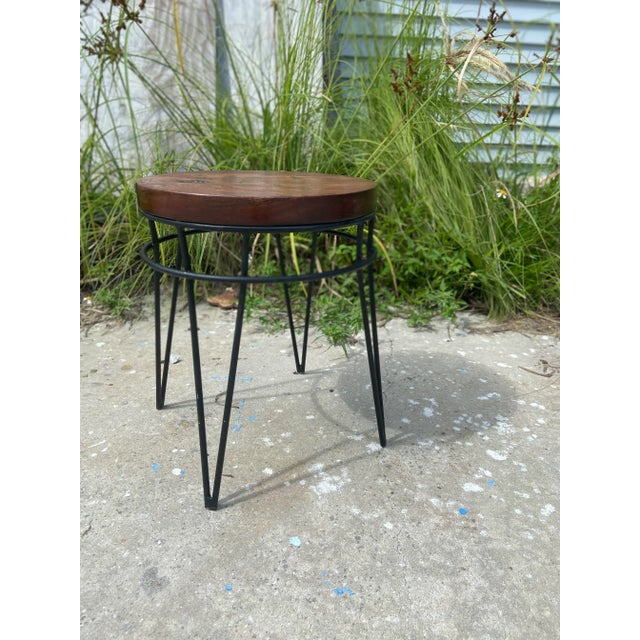 Florence Knoll Mid Century Modern Style Round Wood Side Table For Sale - Image 4 of 9