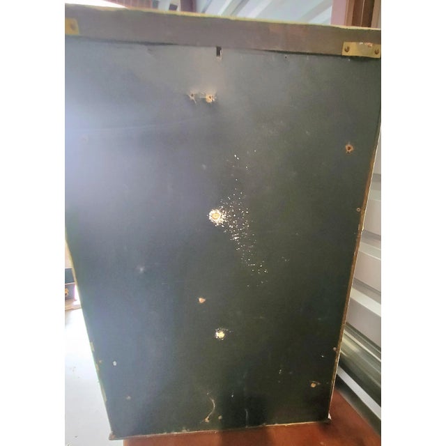 Vintage Large 9 Glass Panel Wood Wall Storage Medicine Bathroom Cabinet For Sale - Image 9 of 9