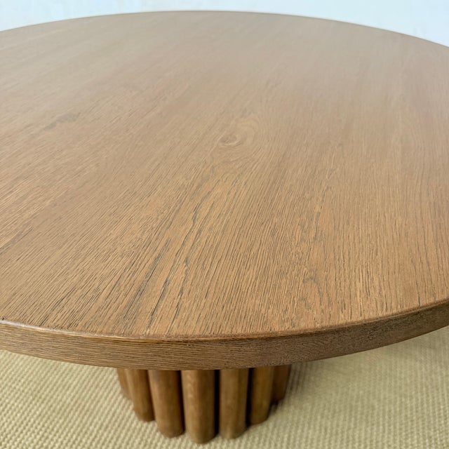 Wood Lavene Dining Table in Montana Brown Finish 42" For Sale - Image 7 of 11