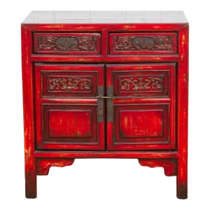 Qing Dynasty Style Carved Cabinet