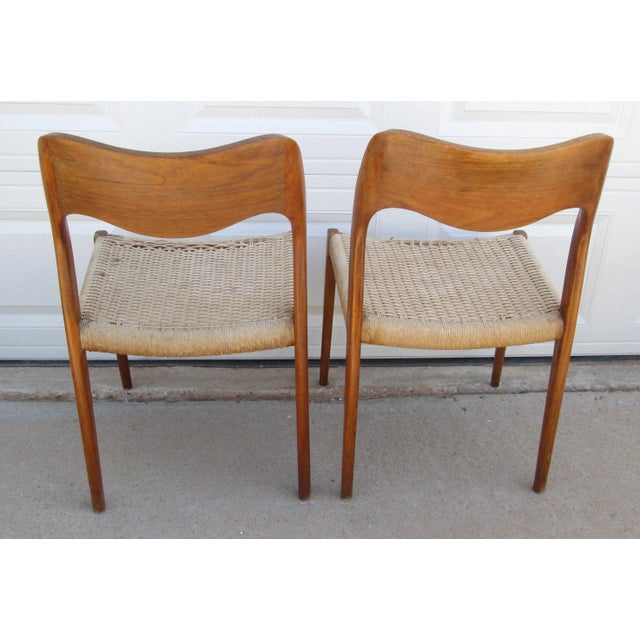 Mid 20th Century 2 Niels Otto Moller Attributed Model 71 Chairs For Sale - Image 5 of 12