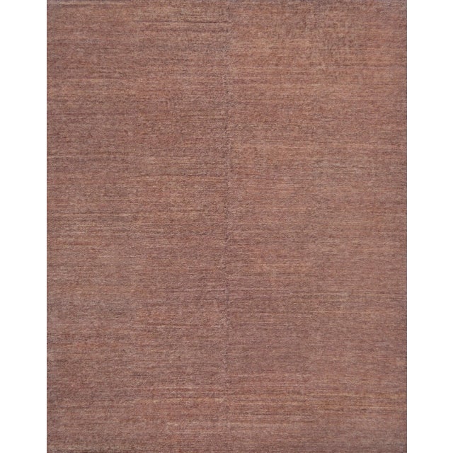 Mauve Handwoven Mauve Abrash Hemp Rug For Sale - Image 8 of 8