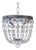 Silver Rim Crystal Basket Pendant Light For Sale