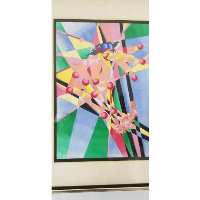 1977Ronnie Postmodern Geometric Abstract Painting/ Sold For Sale In Miami - Image 6 of 11