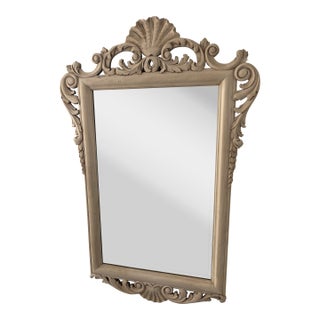 Antique Carved French Oak Mirror For Sale