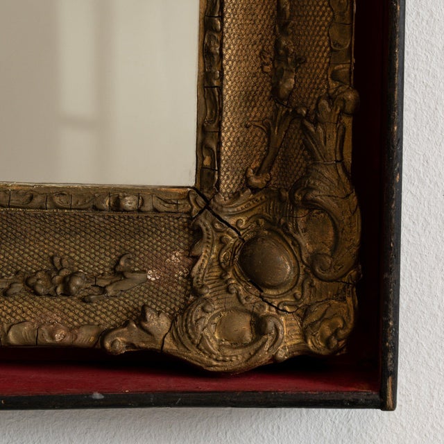 Wood 19th Century France Rococo Gold Wood Mirror For Sale - Image 7 of 7
