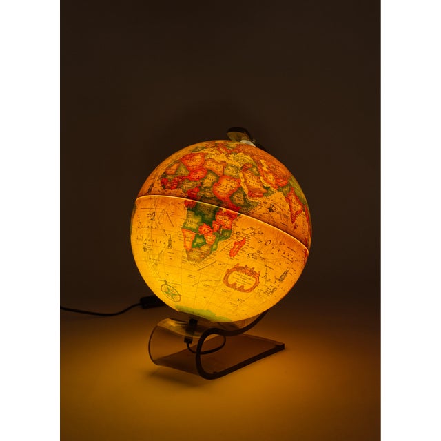 Danish Illuminated World Globe Table Lamp by Scan-Globe A/S, 1990 For Sale - Image 6 of 12
