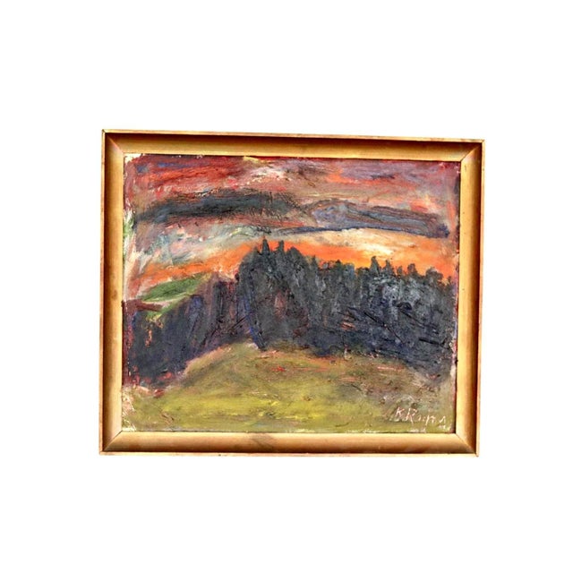 K. Ragnar, Sunset, 1950s, Oil on Panel, Framed For Sale - Image 9 of 18