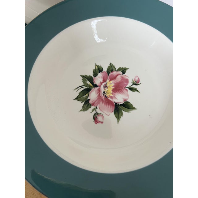 Shabby Chic 1950s Semi-Vitreous Soup Bowls Made by Century Service Corporation - Set of 5 For Sale - Image 3 of 11