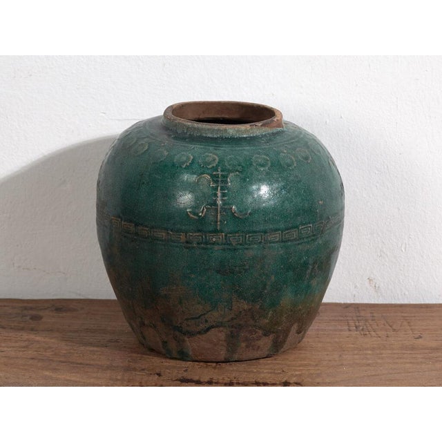 Antique Chinese Vase in Stoneware For Sale - Image 5 of 6