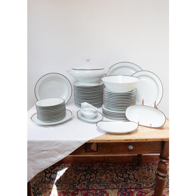 Palmyre Porcelain Dinnerware Set, 1990s, Set of 55 For Sale - Image 15 of 15