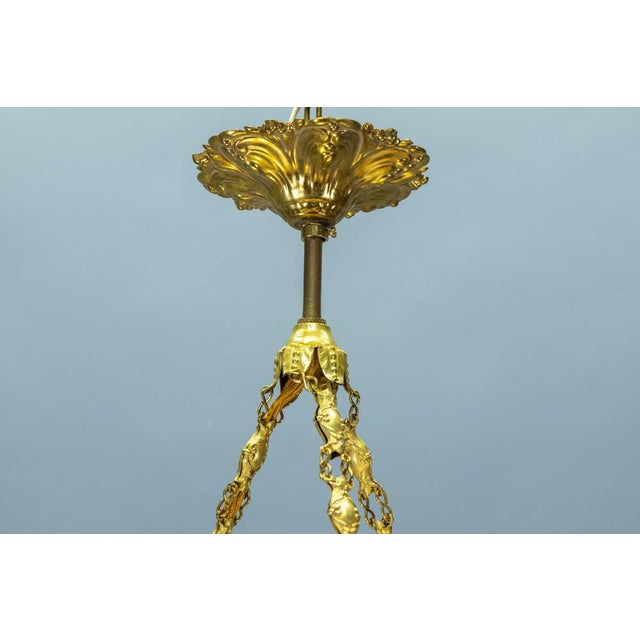 Art Nouveau Pâte de Verre Pendant Light by G.V. Croismare, France, 1920 For Sale - Image 14 of 18