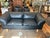 Scandinavian Midcentury Modern Black Leather Sofa by Stouby For Sale - Image 15 of 17