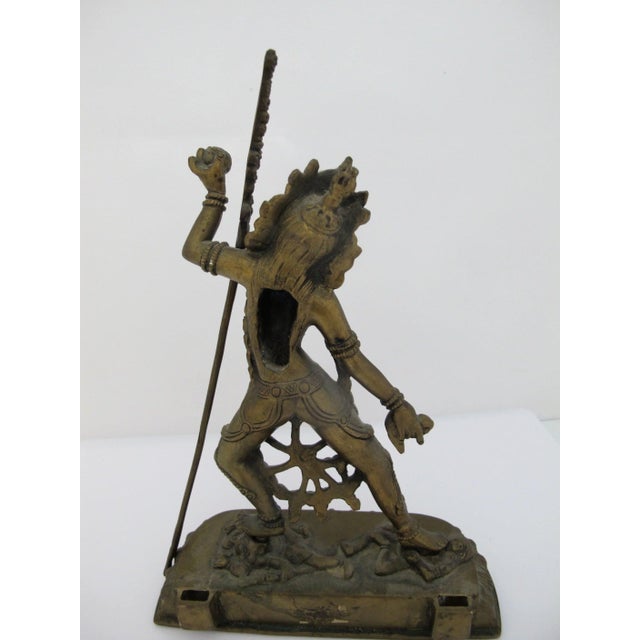 Indian Tibetan Buddhist Brass Vajrayogini Wisdom & Energy Deity Goddess India Statue For Sale - Image 3 of 11