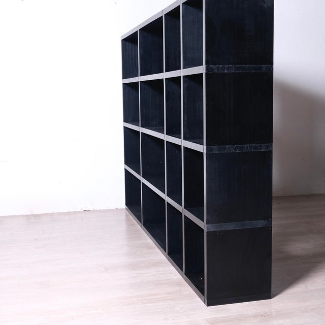 Black Black Modular Bookcase by Giulio A. Polvara for Kartell, 1970s For Sale - Image 8 of 17