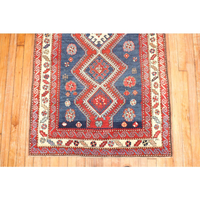 Antique Zabihi Collection Kazak Rug - 3'2" x 4'11" For Sale In New York - Image 6 of 6