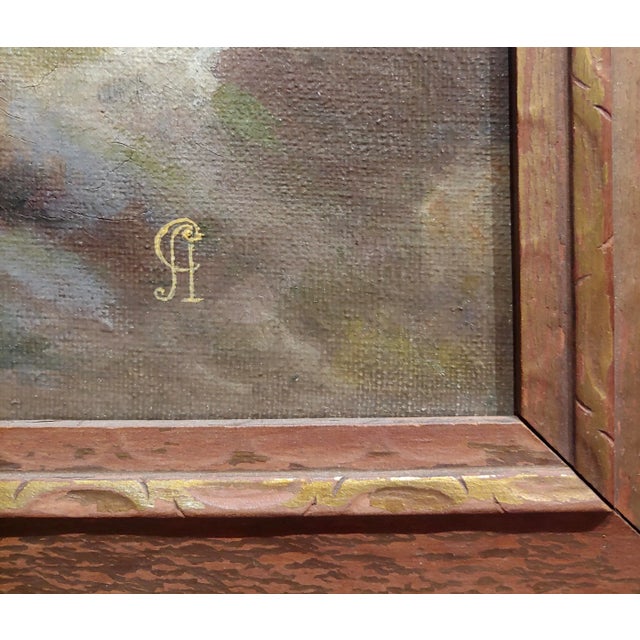 Pair of Lions - 19th Century Victorian Oil Painting on Canvas For Sale In Los Angeles - Image 6 of 9