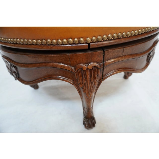 Mid 19th Century French Louis XV Swivel Chair by J Nelson For Sale - Image 13 of 17