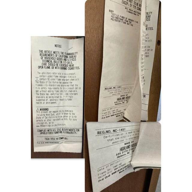 Highland House 1401-42 Franco 42" Square Cocktail Ottoman Tufted Button Top With Purple / Lavender Textured Fabric and Lower Oak Shelf For Sale - Image 10 of 12