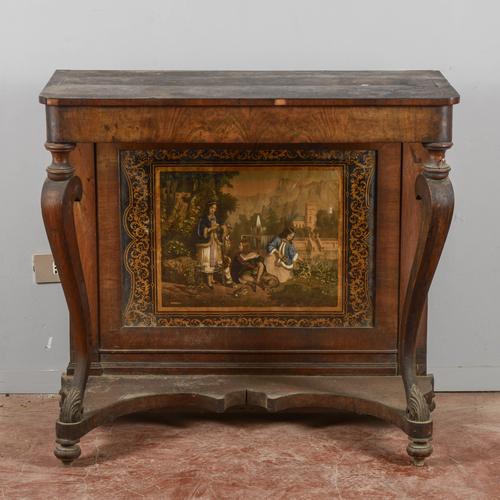 Wooden Console with Gallant Scene For Sale - Image 9 of 9